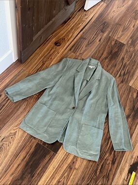 David Brooks Light Sage Linen Jacket